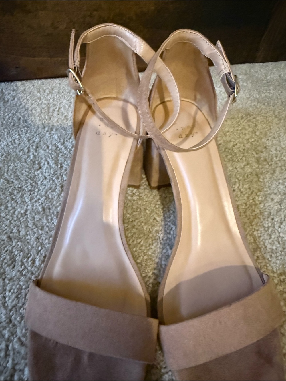 a new day nude Suede Block Heel Ankle-Strap Sandals - Picture 5 of 6